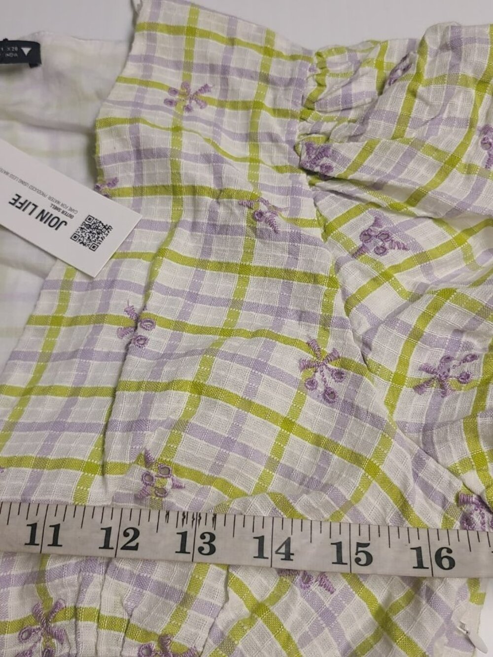 ZARA Checkered Draped Dress Size M 0881/315 - Picture 6 of 9